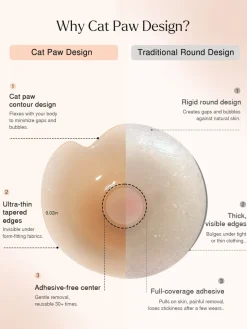 180° Lift Breast Pasties – Ultra Thin Seamless Invisible Nipple Covers (Fits A–DDD)