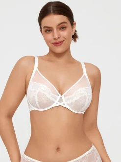 Lightweight Underwire Minimizer Lace Mesh Bra