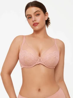 Lightweight Underwire Minimizer Lace Mesh Bra