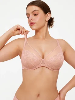 Lightweight Underwire Minimizer Lace Mesh Bra