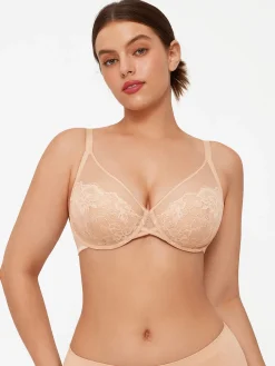 Lightweight Underwire Minimizer Lace Mesh Bra
