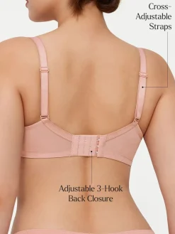 Lightweight Underwire Minimizer Lace Mesh Bra