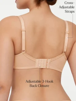 Lightweight Underwire Minimizer Lace Mesh Bra