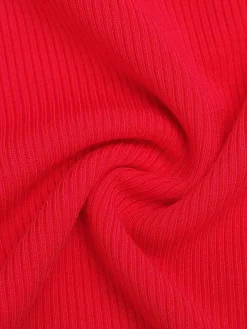 Long-Sleeve Rib Modal Off-the-Shoulder Slimming Crop Top