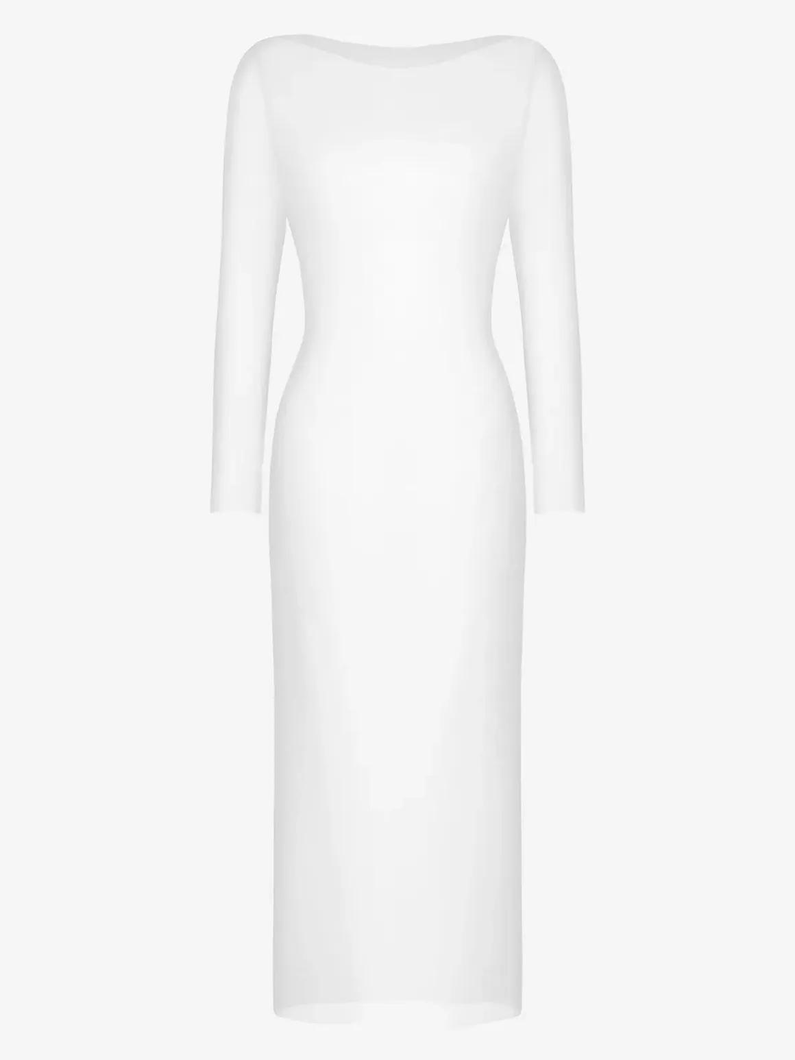 Long Sleeve Sheer Mesh Maxi Cover-Up