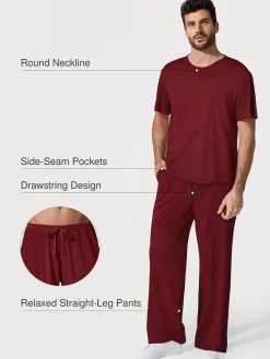 Men's Modal Short Sleeve & Pant PJ Set