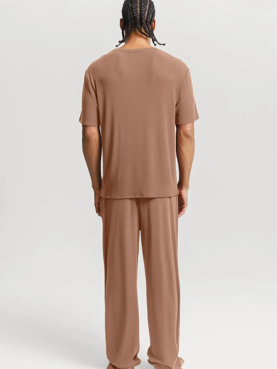 Men's Modal Short Sleeve & Pant PJ Set