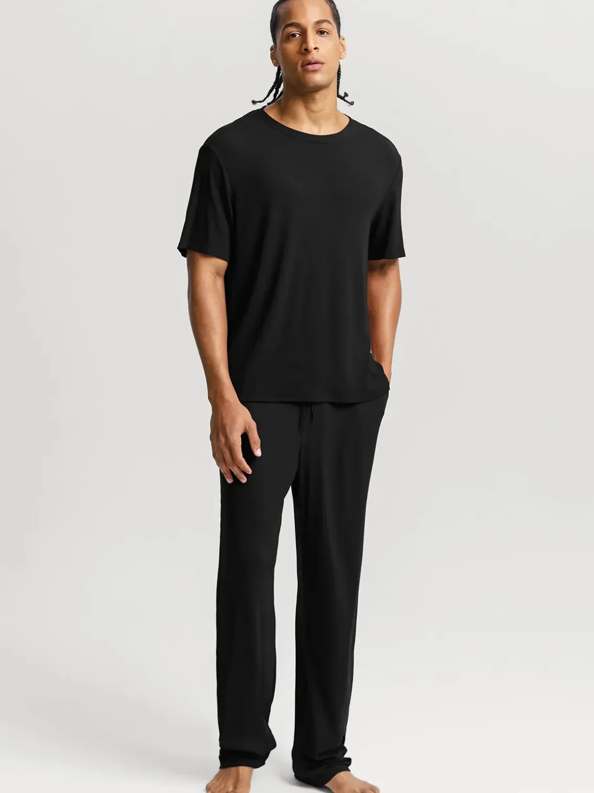 Men's Modal Short Sleeve & Pant PJ Set