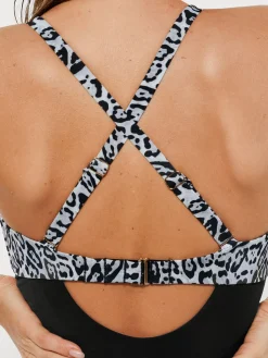 Mesh Inset Tie-Side Sculpting One-Piece Swimsuit