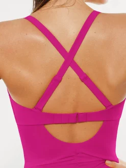 Mesh Inset Tie-Side Sculpting One-Piece Swimsuit