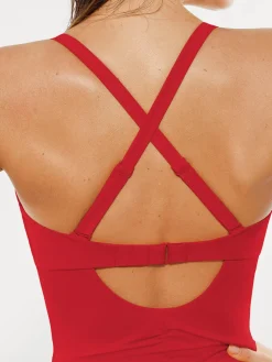 Mesh Inset Tie-Side Sculpting One-Piece Swimsuit