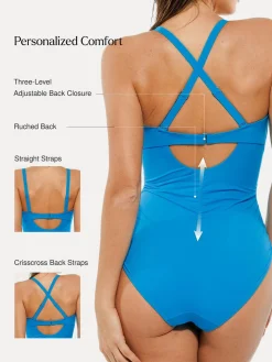 Mesh Inset Tie-Side Sculpting One-Piece Swimsuit