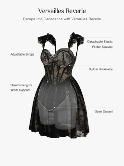Off-The-Shoulder Sculpting Corset Fit & Flare Mini Dress