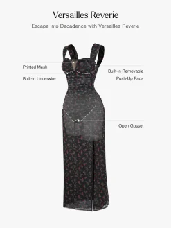 Off-The-Shoulder Sculpting Floral Print Maxi Dress