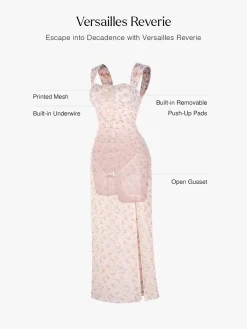 Off-The-Shoulder Sculpting Floral Print Maxi Dress