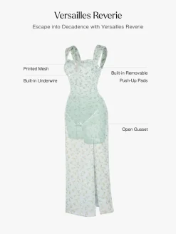 Off-The-Shoulder Sculpting Floral Print Maxi Dress