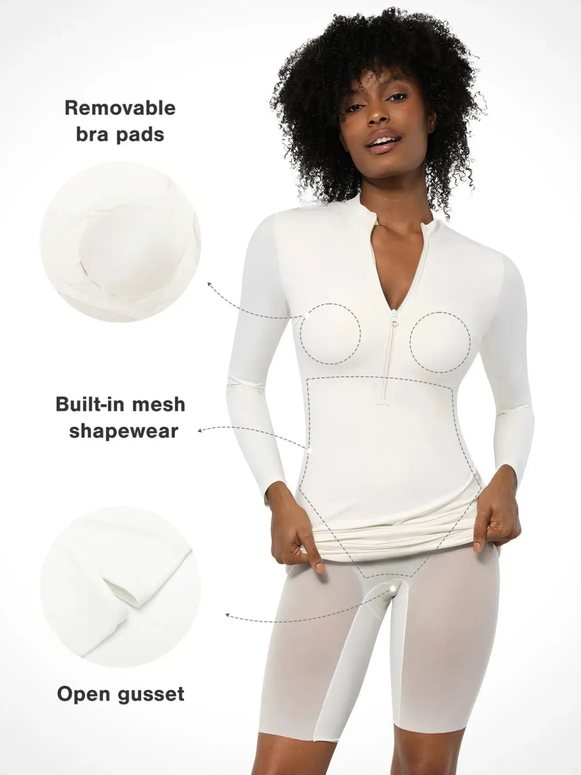 Redtag Thermal Shapewear Long Sleeve Mock Neck Midi Dress