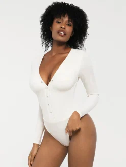 Redtag Thermal Shapewear Long Sleeve Tummy Control Bodysuit