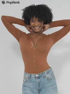 Redtag Thermal Shapewear Long Sleeve Tummy Control Bodysuit