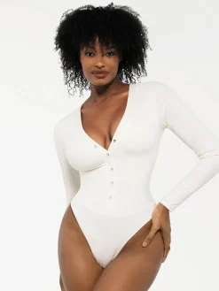 Redtag Thermal Shapewear Long Sleeve Tummy Control Bodysuit