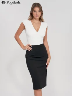 SculptEase Ponte Pencil Skirt