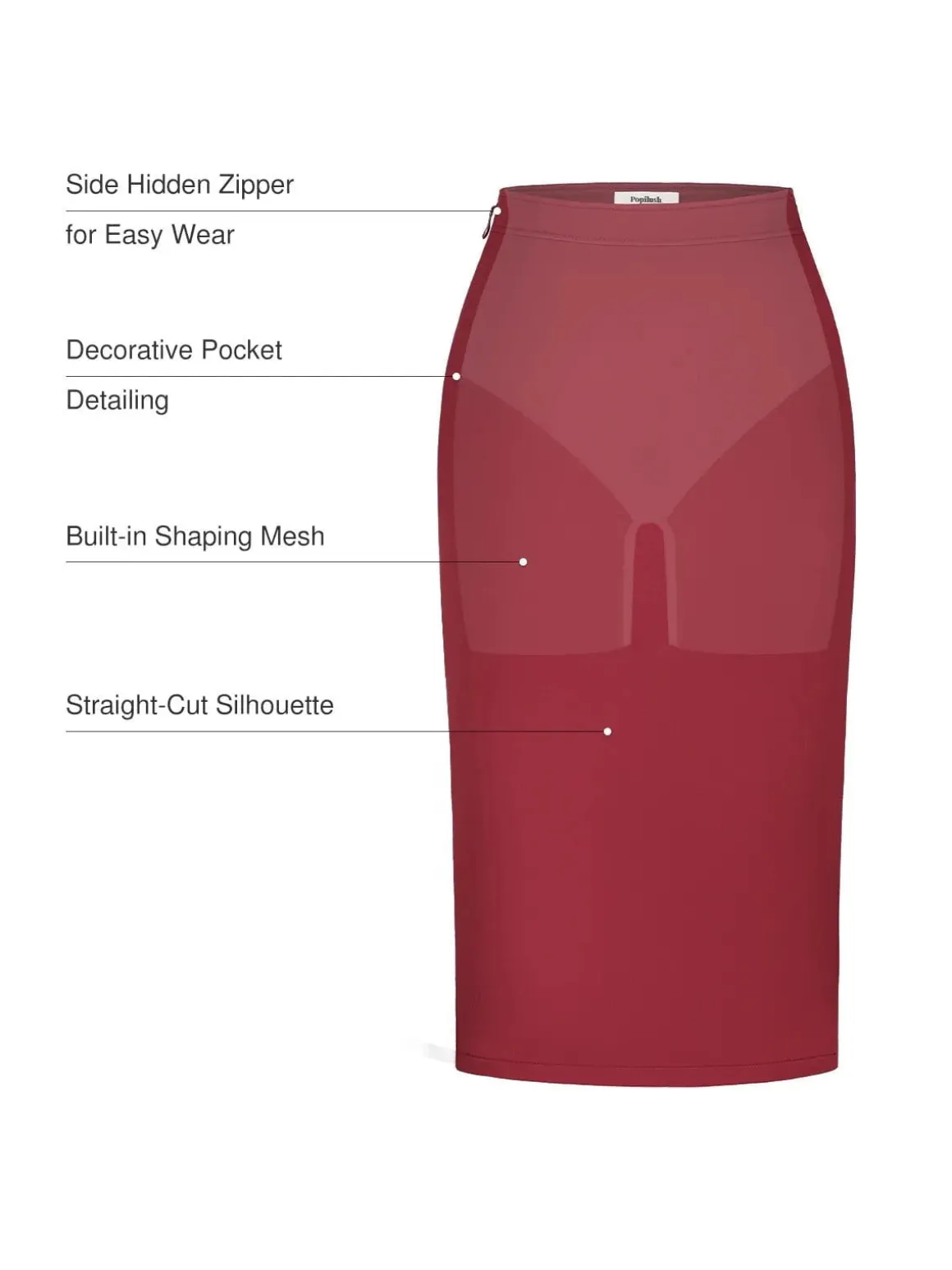 SculptEase Ponte Pencil Skirt