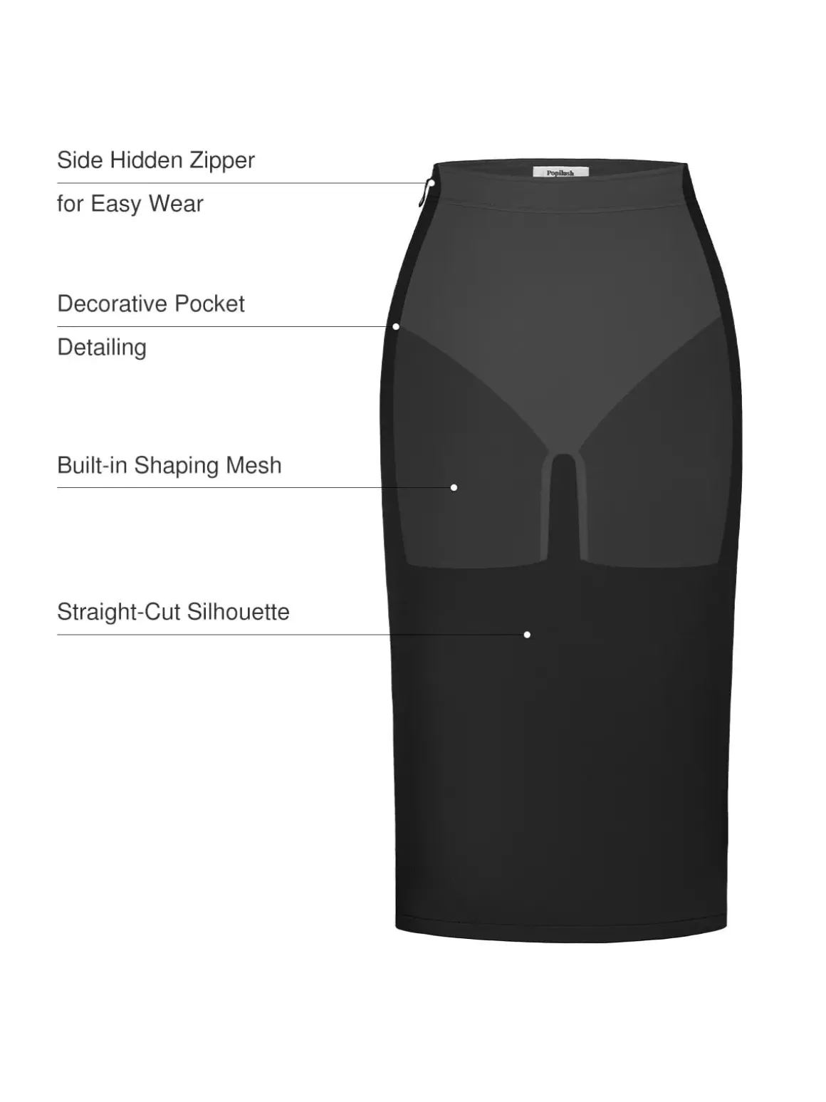 SculptEase Ponte Pencil Skirt