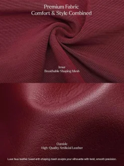 Sculpted Faux Leather Contour Skirt