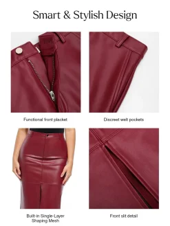 Sculpted Faux Leather Contour Skirt