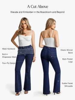 Sculpting High-Rise Stretch Flare Jeans
