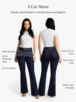 Sculpting High-Rise Stretch Flare Jeans