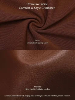 Sculpting 3-in-1 Faux Leather Bodysuit