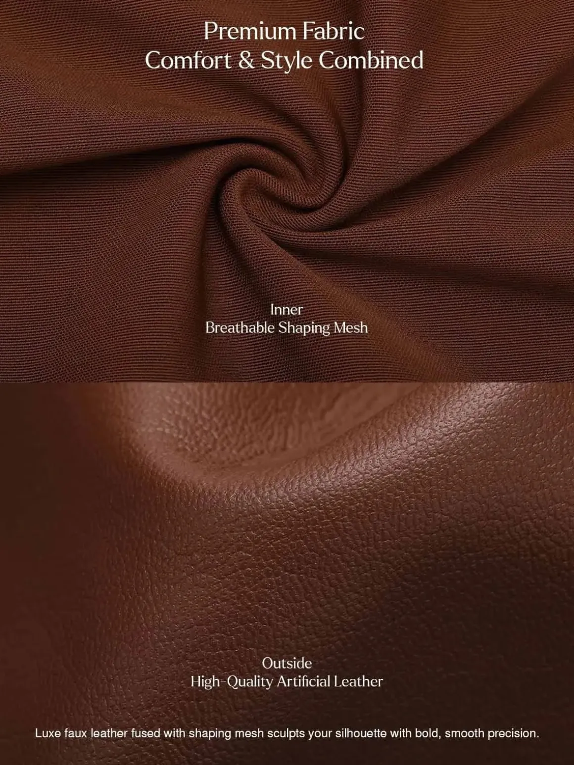 Sculpting 3-in-1 Faux Leather Bodysuit