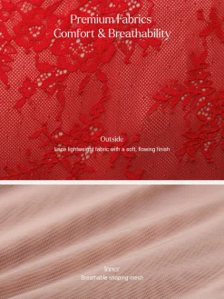 Sculpting Push-Up Lace Floral Boned Convertible Strap Corset Top