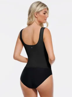 Sculpting Push-Up Square Neck Sleeveless Cami Top with Built-in Bra