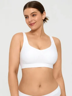 Seamless Adjustable Wide-Strap Underwire-Free Smoothing Bra