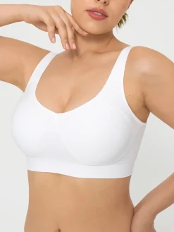 Seamless Adjustable Wide-Strap Underwire-Free Smoothing Bra