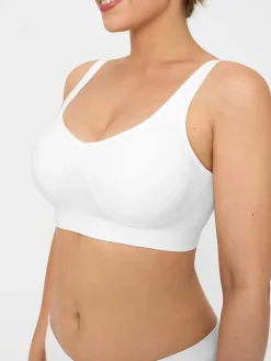Seamless Adjustable Wide-Strap Underwire-Free Smoothing Bra