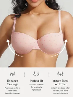 Seamless Balconette Push-Up T-Shirt Bra