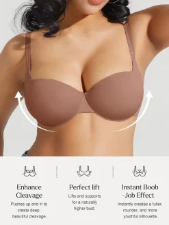 Seamless Balconette Push-Up T-Shirt Bra