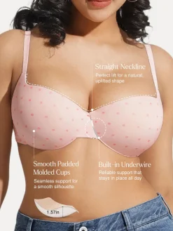 Seamless Balconette Push-Up T-Shirt Bra