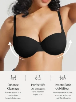 Seamless Balconette Push-Up T-Shirt Bra