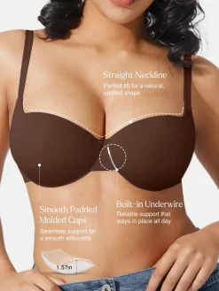 Seamless Balconette Push-Up T-Shirt Bra