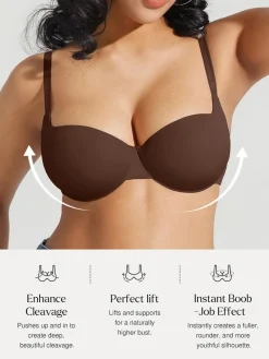 Seamless Balconette Push-Up T-Shirt Bra