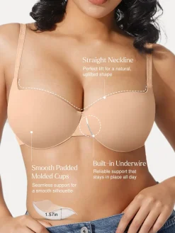 Seamless Balconette Push-Up T-Shirt Bra