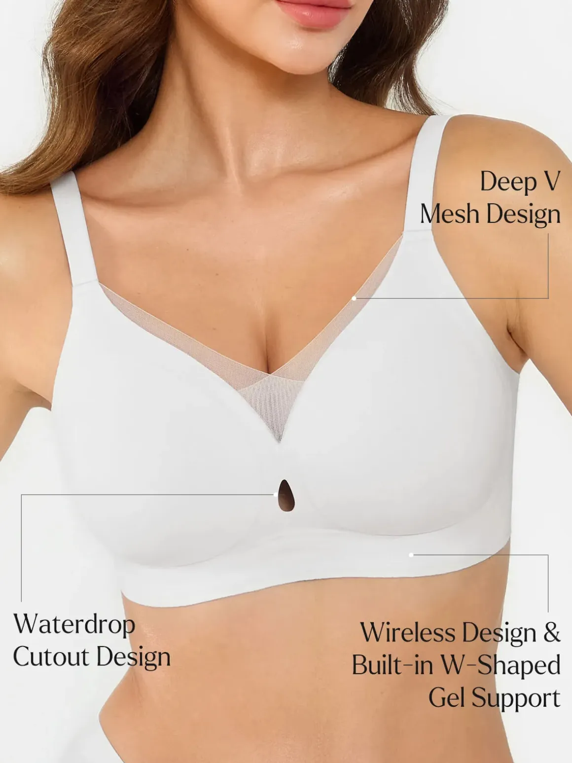 Seamless Breathable Contour Plunge Bra