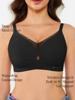 Seamless Breathable Contour Plunge Bra
