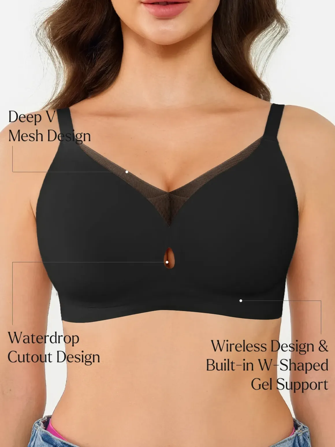 Seamless Breathable Contour Plunge Bra