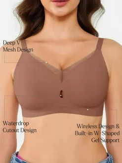 Seamless Breathable Contour Plunge Bra