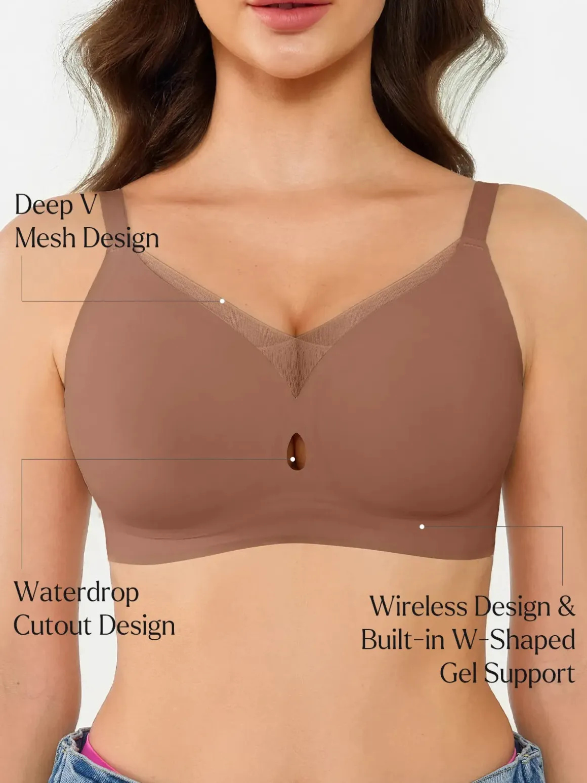 Seamless Breathable Contour Plunge Bra